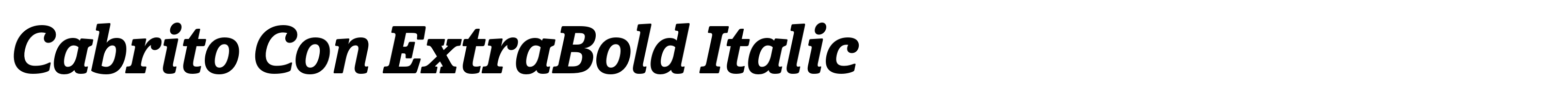 Cabrito Con ExtraBold Italic